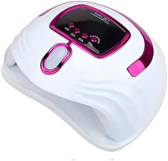 Cabine LED UV Profissional para Secagem de Unhas, Rosa, 268W, 57 LEDs, Bivolt, com Temporizador, Base Removível, 20x18x8cm