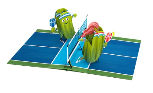 Pickleball Birthday Card - 3D Pop Up Birthday Card - Fun Pickleball Themed Greeting Card for Fans & Players - Unique Keepsake with Pull-Out Message Card and Envelope