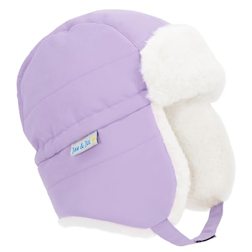 Image of JAN & JUL Waterproof Trapper Hat for Baby and Kids, Insulated Winter Hat with Faux Fur Lining