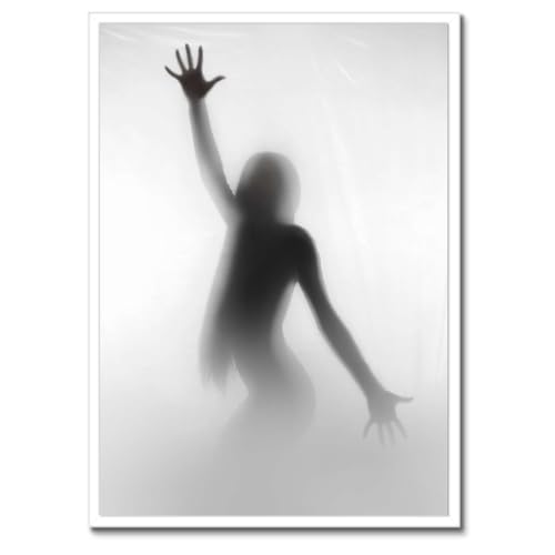 Poster silhouette féminine cadre noir 50x70 pour habiller un mur vide sans effort