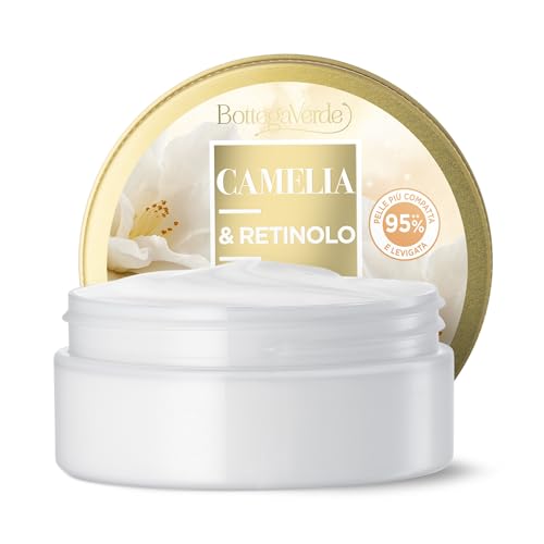 Bottega Verde - Burro Corpo, Camelia e Retinolo, 150 ml, Ricompattante e Levigante, con Vitamina A, Azione Elasticizzante e Antiossidante, per Tutti i Tipi di Pelle