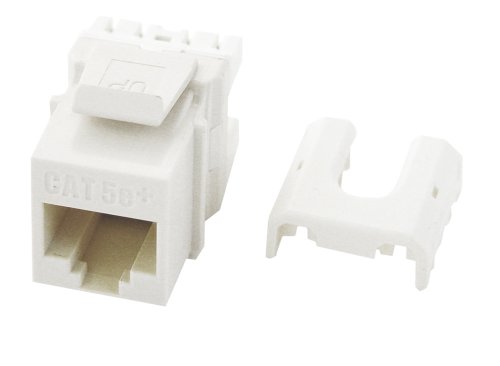 Legrand - OnQ RJ45 Keystone Insert, Cat 5e Keystone Jack, Terminate with Punch and Go Tool or Any 110 Punchdown Tool, White, 1 Pack, WP3475WH
