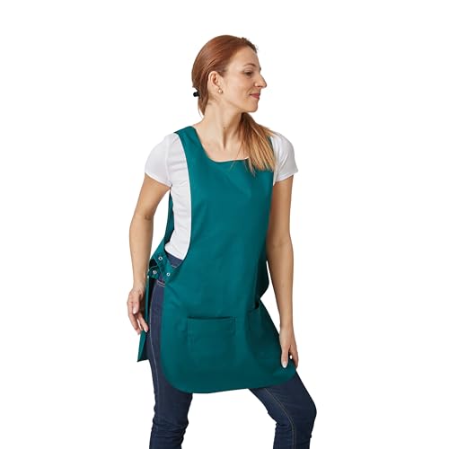 Hurry Jump Tablier Chasuble blouse chasuble tablier sans manches femmes par lien tissu sergé VERT...