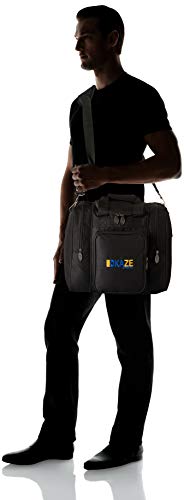 KAZE SPORTS Deluxe Bowling Bag for Single Ball - Tote Bag with Two Side Pockets (Black)