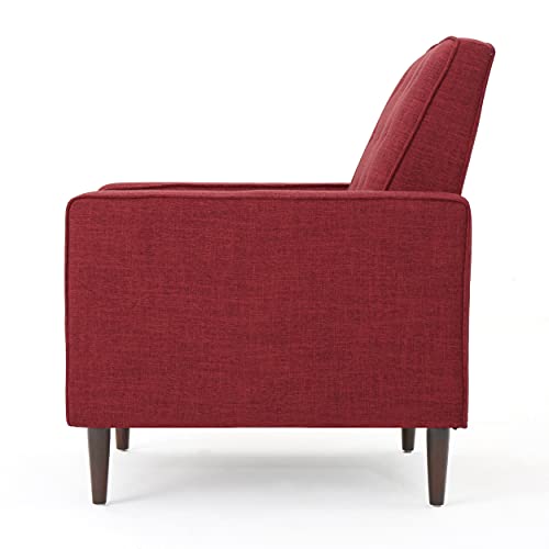 Gdfstudio Mason Mid-Century Modern Tuft Back Recliner (Qty Of 1, Fabric/Red). #TOP7
