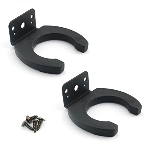 Dghaop 2Pcs Microphone Clip Black 44Mm Id Microphone Stand Wall Mount Type Clamp With Screws #TOP24