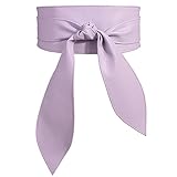 Earnda Womens Fashion Obi Belt Wrap Wide Cinch for Dress Solid Color Belts Purple Large