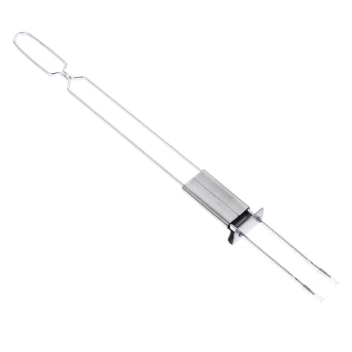 Toddmomy 3piezas Aguja De Barbacoa De Acero Inoxidable Doble Cuchilla Herramienta para Brochetas De BBQ Diseño Antideslizante para Asar y Verduras Resistente y Fácil De Limpiar