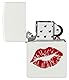 Zippo Sturmfeuerzeug - Kiss, White Matte, Color Image - Nachfüllbar - Wiederverwendbar - Windfestes Design - Geschenkbox - Made in USA