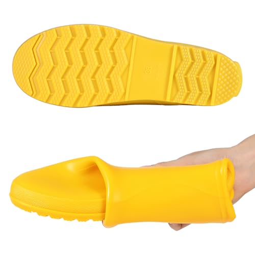 Asgard Women's Mid Calf Rain Boots Collar Gardening Boots Ultra Lightweight Portable Garden Shoes 5