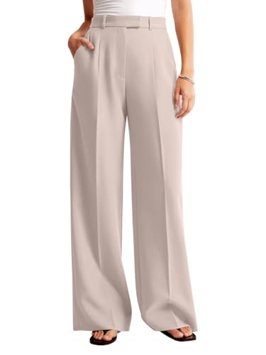 Image of NIMIN Women Wide Leg Pants High Waisted Business Casual Work Trousers Dressy Pants with Pockets