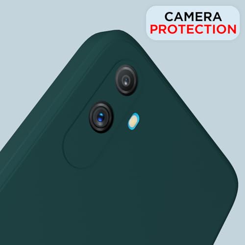 Image of Outlouders Back Cover for Realme C35 | Camera Protection | Durable Soft Matte Silicone Bumper Case (Green)