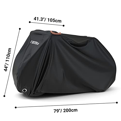 Favoto Fahrradabdeckung Fahrrad Abdeckplane Wasserdicht für 2-3 Fahrräder 210T Oxford-Gewebe Fahrradgarage Fahrrad Plane Schutzhülle… – Ansicht 6