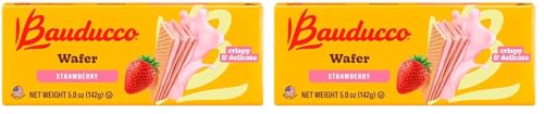Image of Bauducco Strawberry Wafers - Crispy Wafer Cookies With 3 Delicious, Indulgent, Decadent Layers of Strawberry Flavored Cream - Delicious Sweet Snack or Desert - 5.0 oz (Pack of 2)