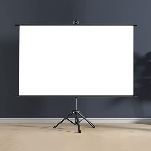 Pantalla de proyector móvil de pie con trípode, pantalla de proyección portátil para interiores y exteriores para películas, oficina y presentaciones en casa, pantalla de proyección HD sin arrugas 4:3/16:9 de 100 pulgadas