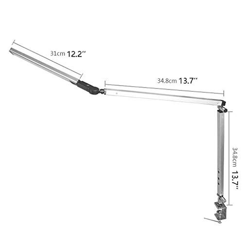 Bedside Lamp Desk Reading Light Led Desk Lamp Reading Light Architect Task Lamp Metal Swing Arm Table Lamp With Clamp Touch Control Eye-Care Technology Highly Adjustable，Office，Craft，Studio，Workbench #TOP1
