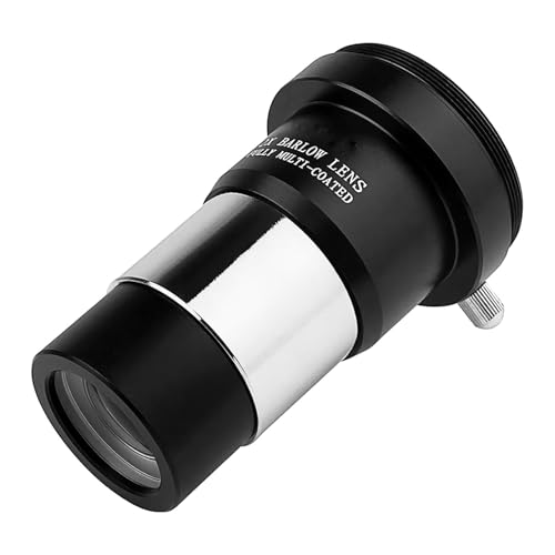 Lente para telescopio de 1,25 pulgadas metal completo duplicador 2x con rosca para camara astrofotografia