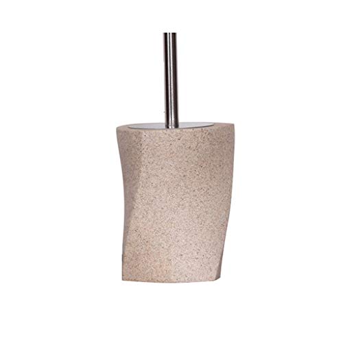 ALVIS Escobillero baño Cepillo de Inodoro Creativo de Resina Baño de Acero Inoxidable Mango Largo Lavado Inodoro Cepillo de Limpieza Juego de cepillos de Limpieza Vaso escobillero