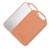 EBTOOLS Doppelseitiges Edelstahl-Schneidebrett mit Nicht Rutschfestem Design, Kompaktes Hackklotz für Heim- und Schlafsaal-Licht und Orange (Hellrosa Orange)
