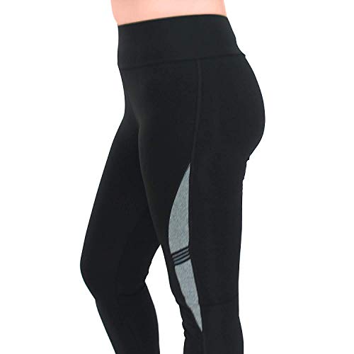 Image of Shopizone Women's Polyester Stretchable Leggings Pants Tracks For Yoga Gym Sports Black