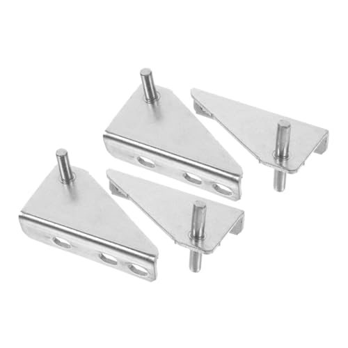 SHOWERORO 4 piezas Bisagra de Acero Inoxidable para Puerta de Congelador Resistentes y Antióxido con Accesorios para Reparación y Suministro de Frigoríficos Cocinas y Comercios