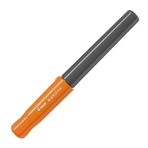 Image of Pilot Kakuno Medium-Nib Fountain Pen, Black Body Orange Cap Body (FKA-1SR-OM)
