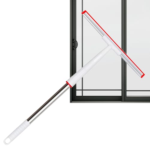 Limpiacristales para el hogar – Práctico limpiador de espejo – Limpiacristales ergonómico para balcón, garaje, terraza, azulejos, hotel, suelo, cocina, terraza, piscina