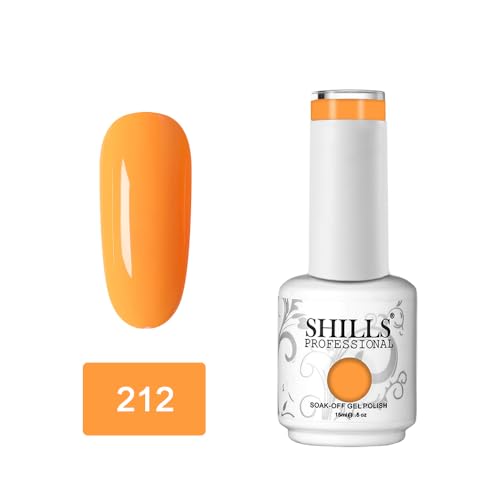 Image of SHILLS PROFESSIONAL Uv /Led Soak Off Glossy Finish Nail Polish Nail Art Nail Polish Color Shade 212, 15 Ml