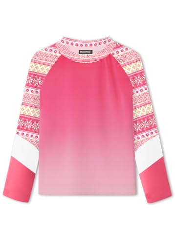 Image of BesserBay Girls Rash Guard UPF 50+ Raglan Sleeve Swim Shirt 6-14 Years