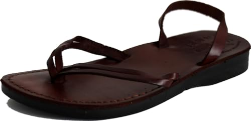 Holy Land Market Men/Women Biblical Jesus Leather Sandals/Slides From Jerusalem (Elizabeth Style)
