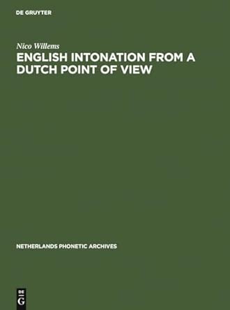 English Intonation from a Dutch Point of View: 1 Reprint 2010 Edition book cover