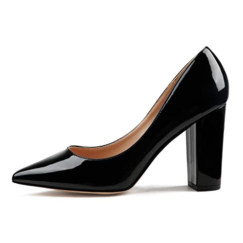 Image of JOY IN LOVE Chunky Heels for Women Pointed Toe Pumps