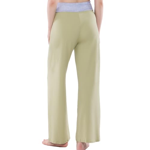 Image of NEWCOSPLAY Women's Comfy Pajama Pants Casual Drawstring Palazzo Lounge Wide Leg Pants