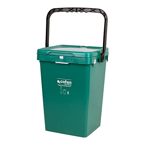 Cofan Récipient vert pour verre Modèle zircon Capacité 25 l