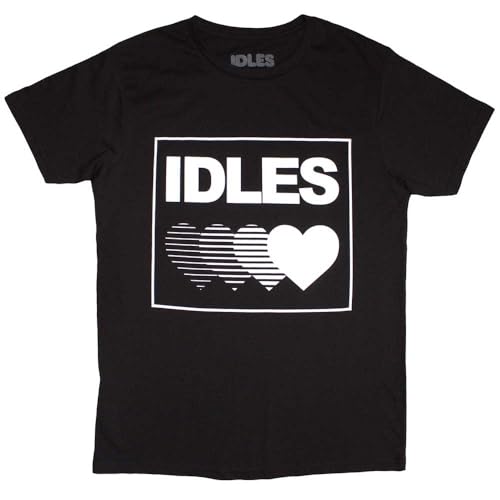 Rock Off officially licensed products Idles Gradient Heart T Shirt Size L