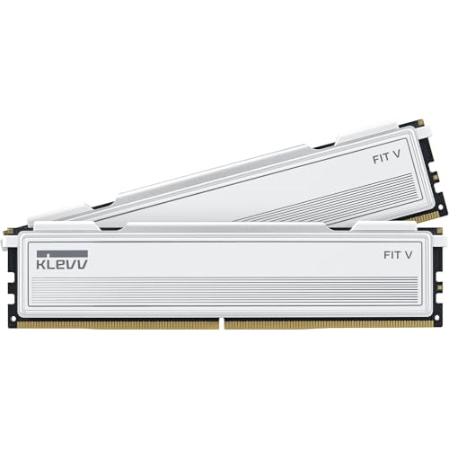 KLEVV FIT V DDR5 32GB (2x 16GB) 6000MH/z CL28 Gaming Memory RAM kit XMP 3.0 Non-RGB High Performance Overclocking 28-36-36-76 Game faster with ultra-low CL28