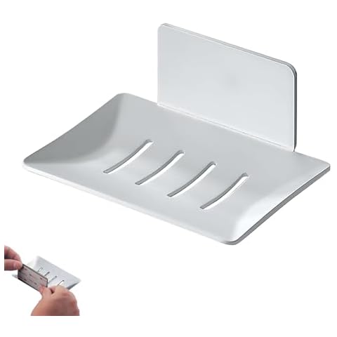 Stainless Steel Soap Dish Holder with 3M Adhesive Cover