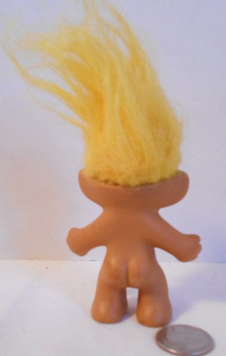 Muñeco Troll Anime Russ Pelo Amarillo 3 Pulg miniatura 2