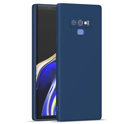 Image of Outlouders Back Cover for Samsung Galaxy Note 9 | Camera Protection | Durable Soft Matte Silicone Bumper Case (Blue)