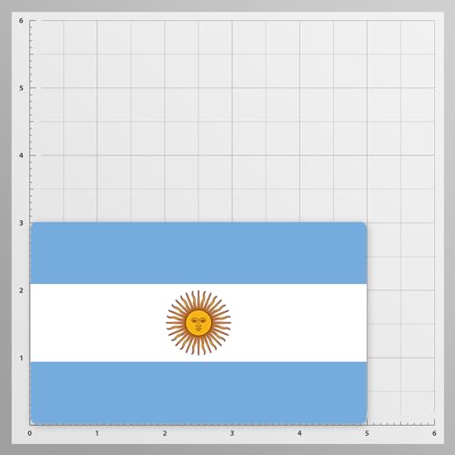 Image of World Country Flag Decal Stickers - Two Pack - for Cars Windows Bumpers Laptops Tablets Tumblers Cups Walls (Argentina)