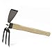Price comparison product image Jia Hu 1 Pc Hoe and Rake Two in One With Wooden Handle Digging Hoe for Planting Soil Smoothing and Loosening