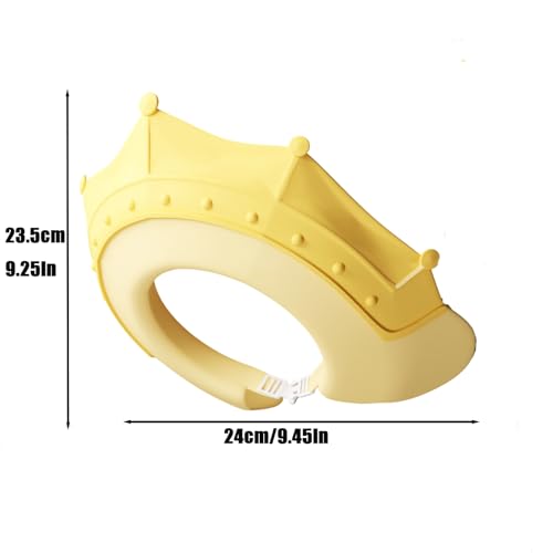Image of PandaEar 2 Pack Baby Shower Cap Shield, Adjustable Silicone Bath Visor | Toddler hair washing shield keeps water and shampoo away from eyes and ears; soft, waterproof crown design fits comfortably.