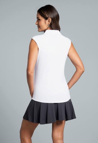 Image of IBKUL Athleisure Wear Sun Protective UPF 50+ Icefil Cooling Tech Solid Sleeveless Polo - 84000