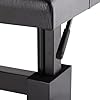 OnStage KB9503B Height-Adjustable Piano Bench (Acoustic Grand Pianos, Digital Keyboards, Synthesizers, Organs, Hydraulic Assisted, Padded, Tufted, Cushioned, Wood Base, Nonslip Rubber Feet, Black) #3