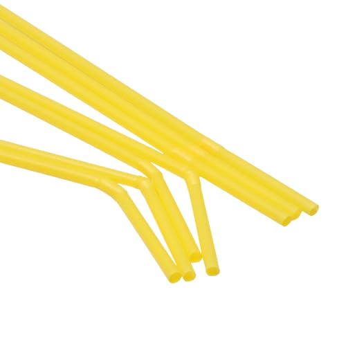 100 Pitillos Desechables Amarillos 21 cm miniatura 3