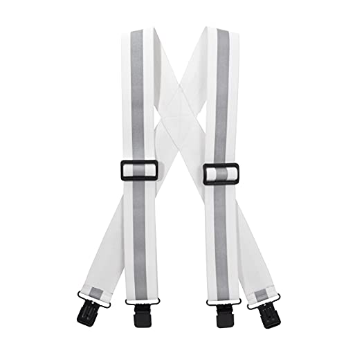 Reflective Suspenders-White