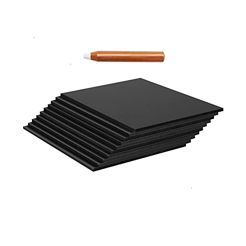 Spar-Set 10 x Kreidetafeln A6 (Postkartenformat) + 1 Kreidestift XXL - ideal als Angebotstafel in der Gastronomie - Infotafel - beidseitig beschreibbar - Vorteilspack - beschreibbare Tischtafeln A6 Cover