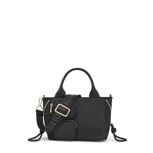 Sac cabas TOUS Shopper Roomy noir grand volume avec compartiments de rangement