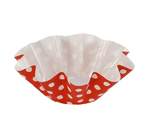 Floret Brioche Cup, RED with White Dots Disposable, Bake and serve brioche floret