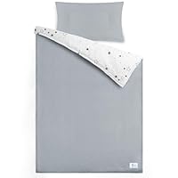 lulumoon Musselin Kinderbettwäsche 100x135: Bettbezug 100x135 + Kissenbezug 40x60cm aus Baumwolle Oeko-TEX Standard – Leicht und Komfortabel Bettwäsche Set für Baby Kinder